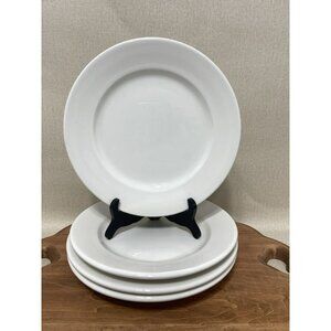 Buffalo China Dinner Plates 9 In Set 4 Solid White Restaurantware Vintage